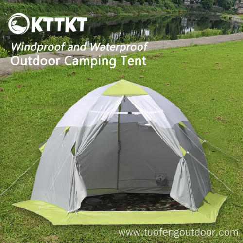 4.9kg Light green Camping trekking double tent